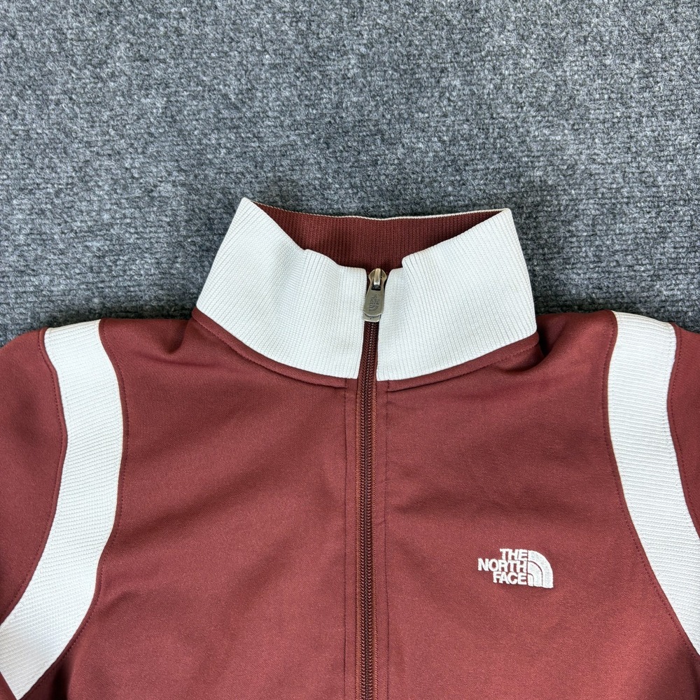 The North Face Flight Series Jacket Womens Medium Burgundy White Stretch Zip Up